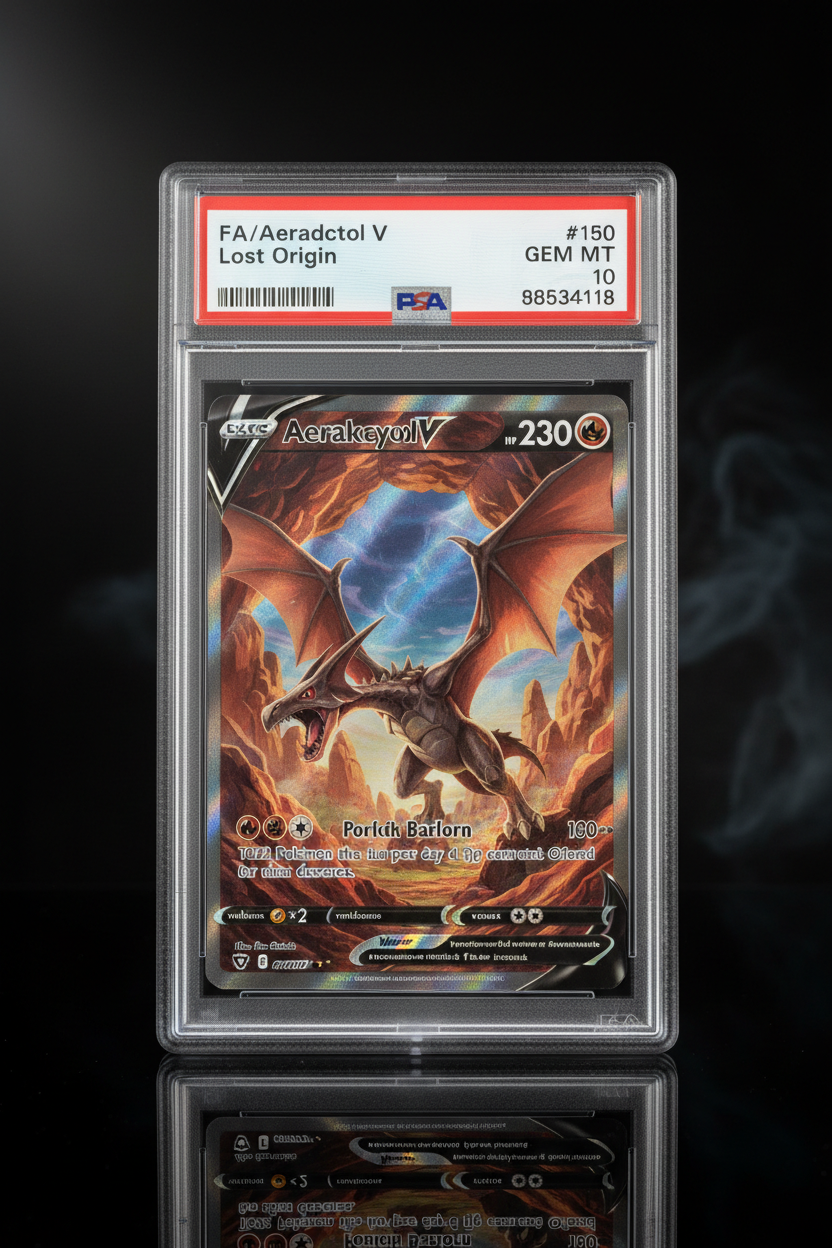 FA/AERODACTYL V LOST ORIGIN 2022 POKEMON SWORD & SHIELD LOST ORIGIN PSA GEM MT 10