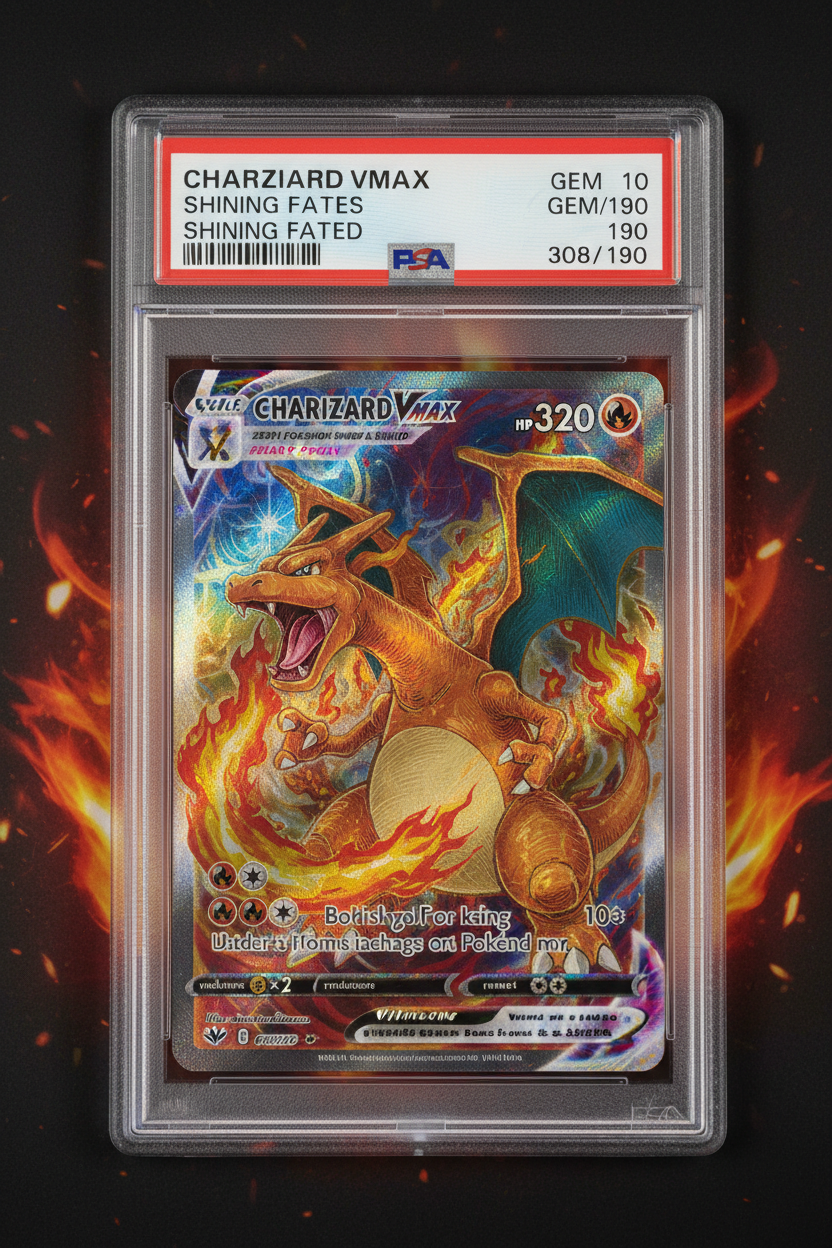 FA/CHARIZARD VMAX SHINING FATES 2021 POKEMON SWORD & SHIELD SHINING FATES PSA GEM MT 10