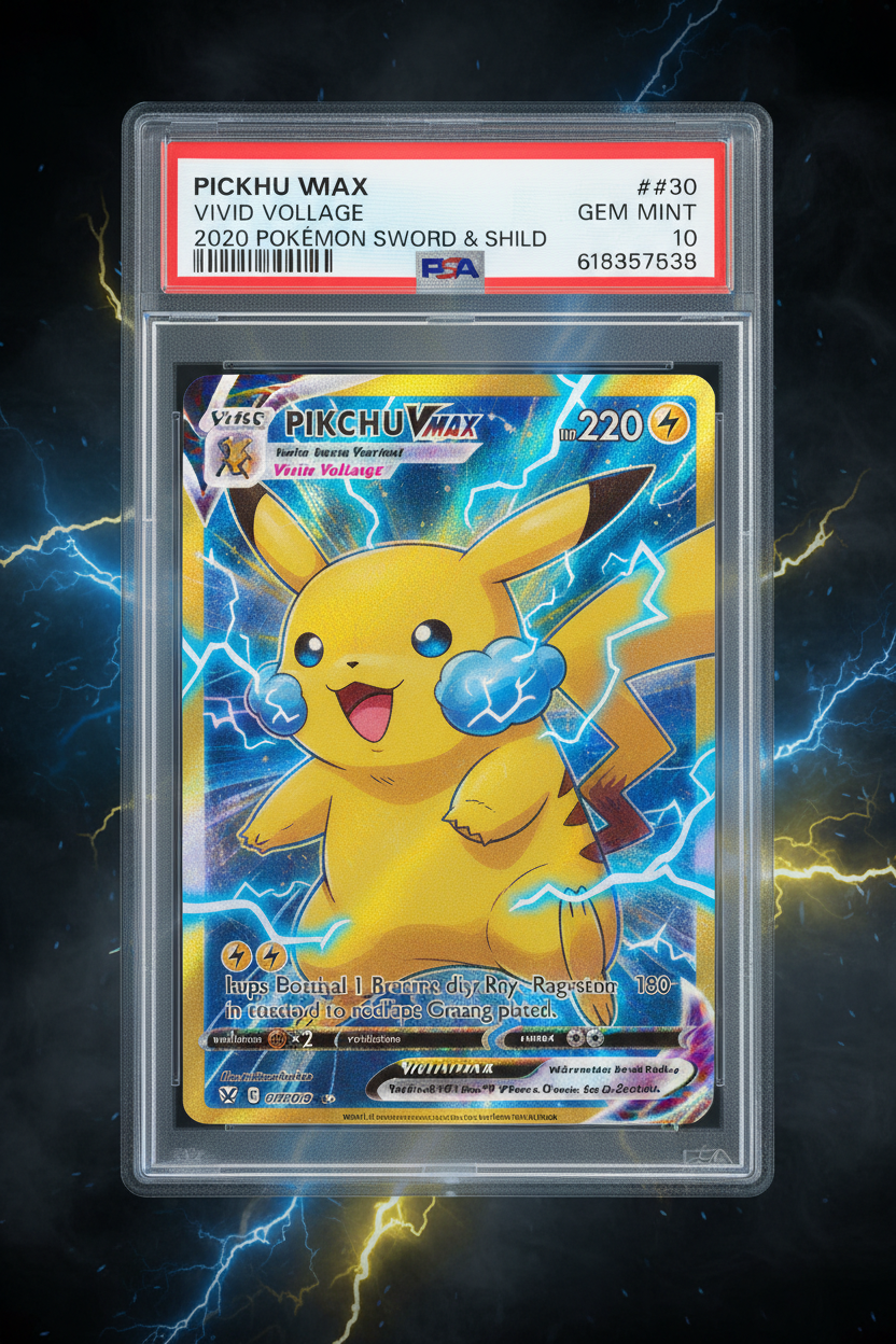 FA/PIKACHU VMAX VIVID VOLTAGE-SECRET 2020 POKEMON SWORD & SHIELD VIVID VOLTAGE PSA GEM MT 10