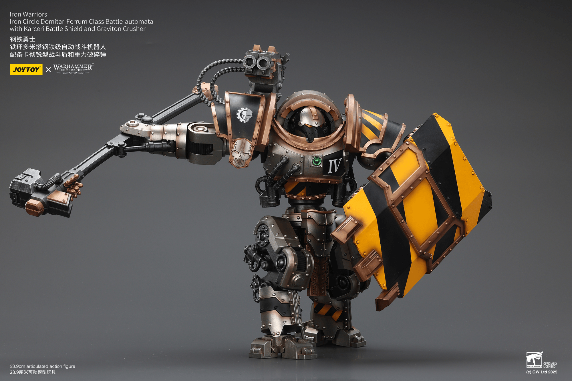 Iron Warriors Iron Circle Domitar-Ferrum Class Battle-automata with Karceri Battle Shield and Graviton Crusher