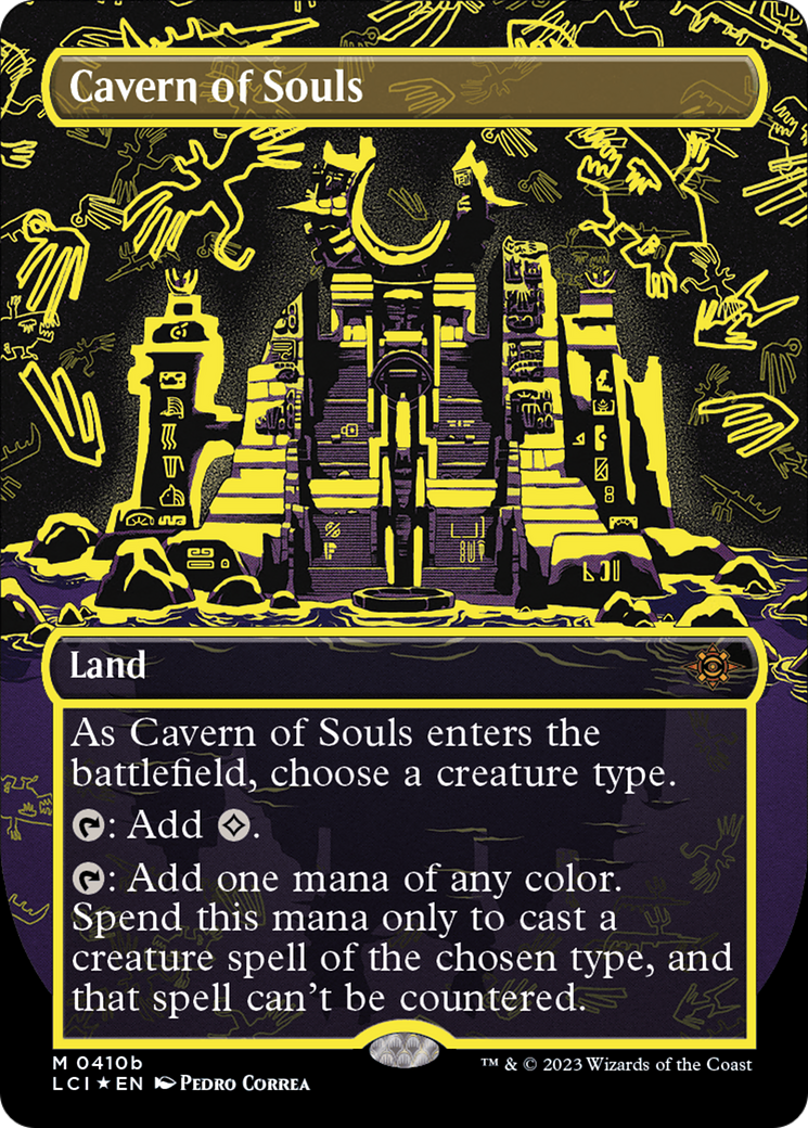 FOIL Cavern of Souls (Neon Yellow) (WPN-410B) - The Lost Caverns of Ixalan - Magic The Gathering
