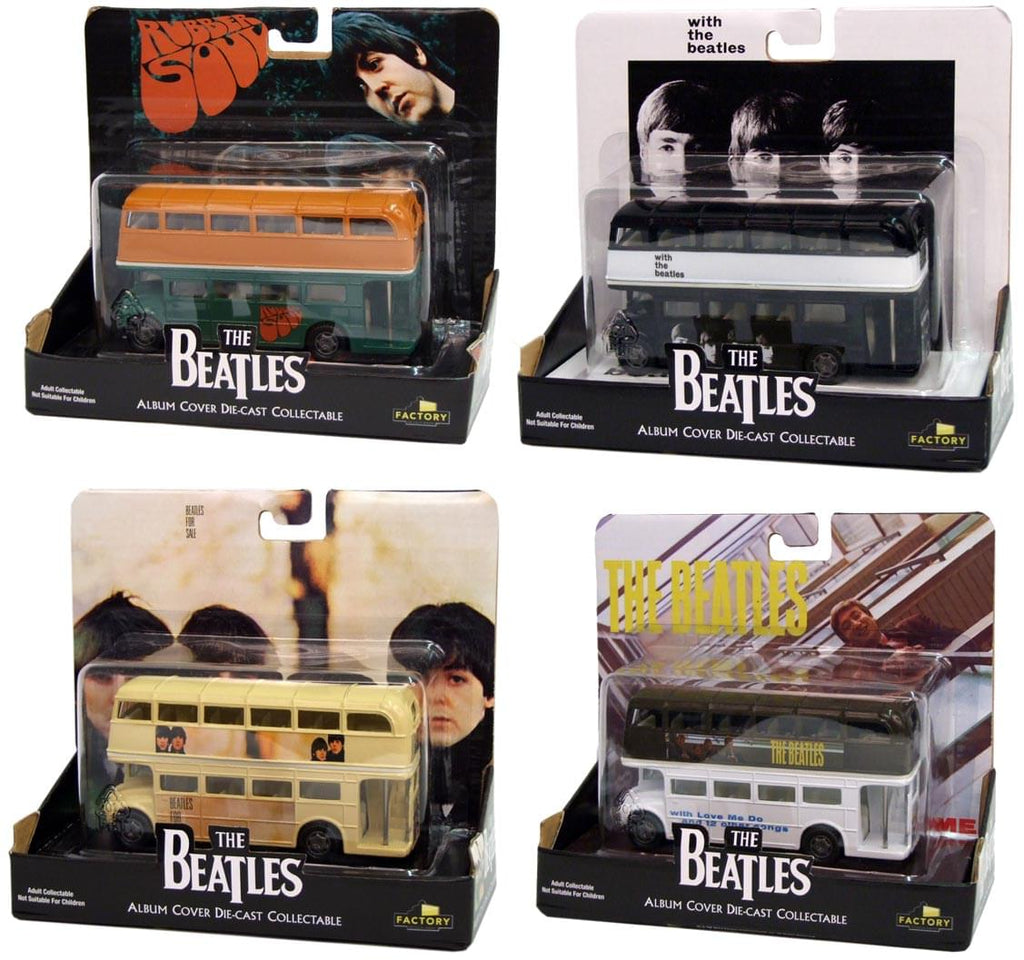 The Beatles Famous Covers 1:43 Diecast British Bus Wave 2 Set Of 4