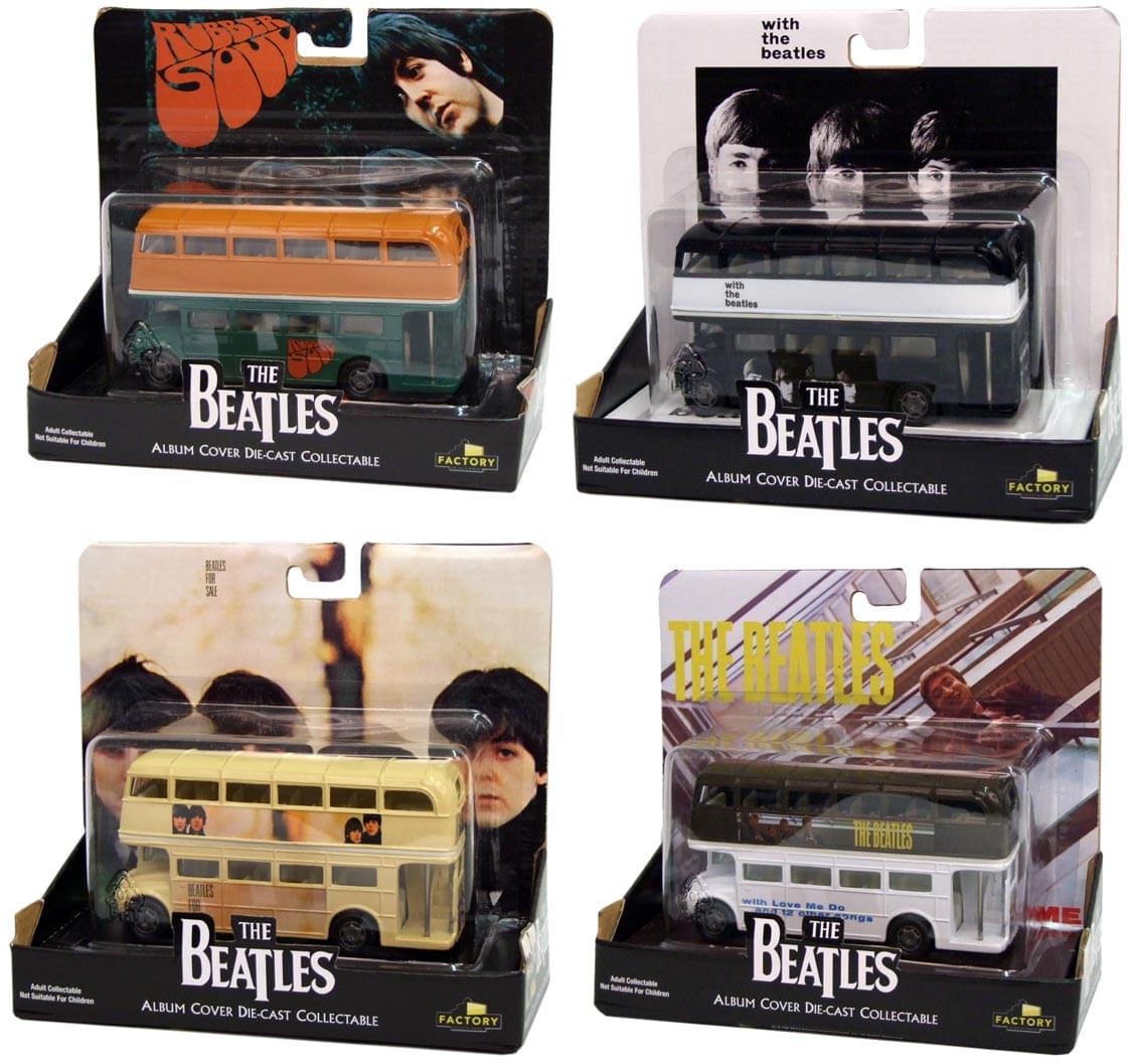 The Beatles Famous Covers 1:43 Diecast British Bus Wave 2 Set Of 4