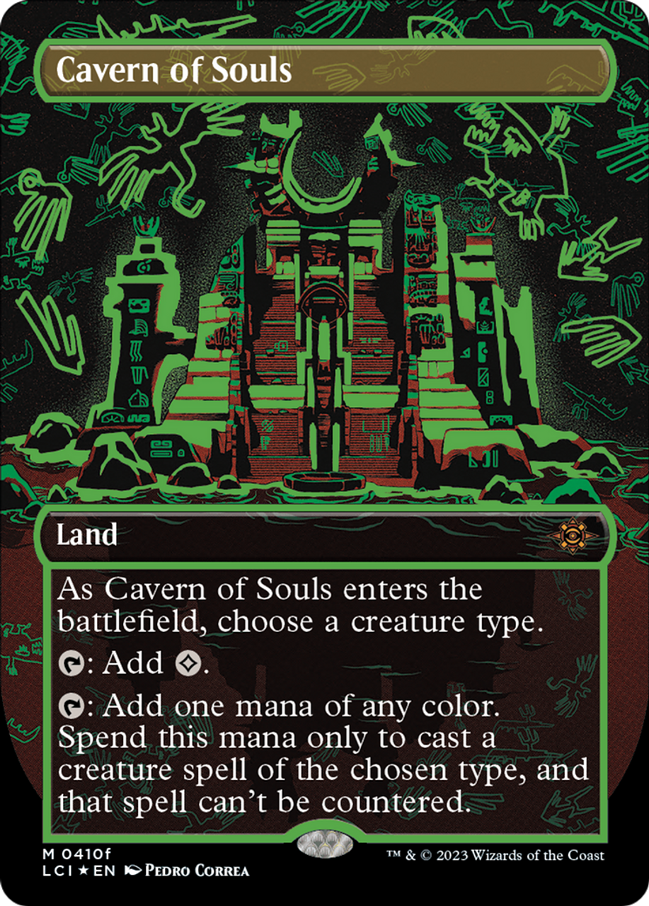 Cavern of Souls (Neon Green) (Borderless) - The Lost Caverns of Ixalan (LCI)