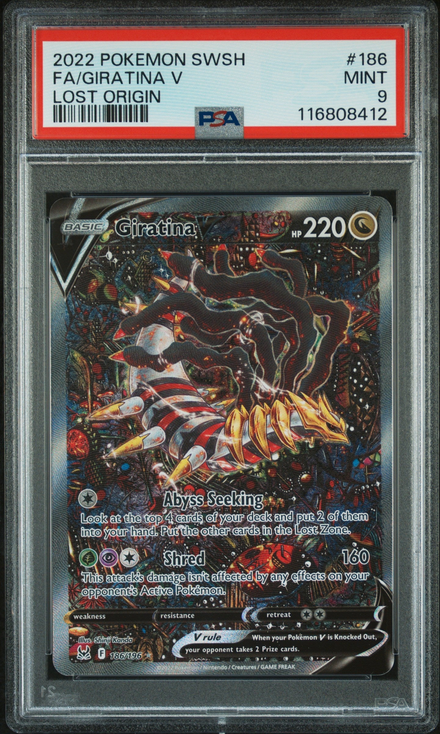 FA/GIRATINA V LOST ORIGIN 2022 POKEMON SWORD & SHIELD LOST ORIGIN PSA MINT 9