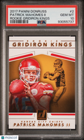 2017 Panini Donruss Rookie Gridiron Kings Patrick Mahomes II #2 PSA 10