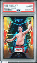 2022 Panini Select UFC Tom Aspinall #185 Bronze Prizm PSA 10 /175