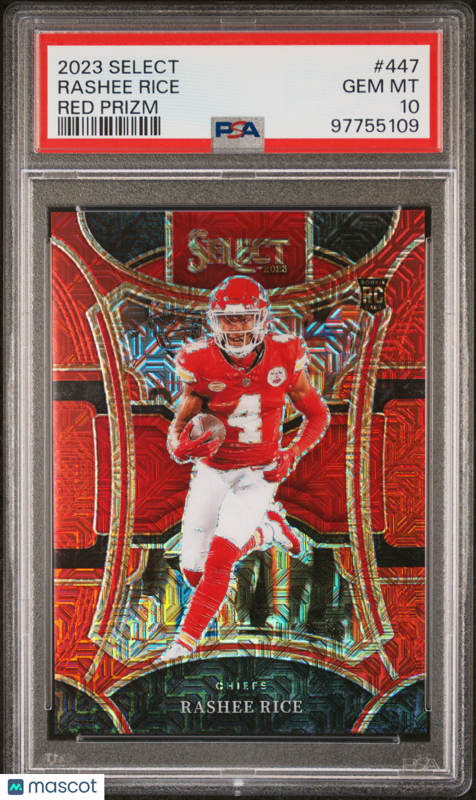 2023 Panini Select Rashee Rice #447 Red Prizm PSA 10 /49