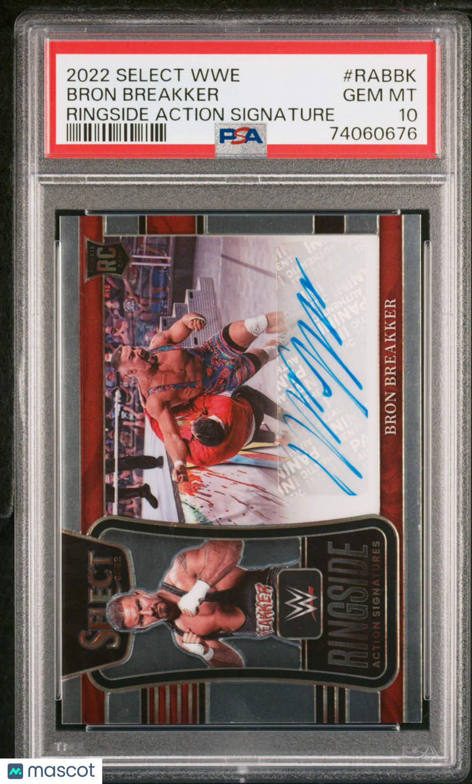 2022 Panini Select WWE Ringside Action Bron Breakker #RABBK PSA 10 Auto