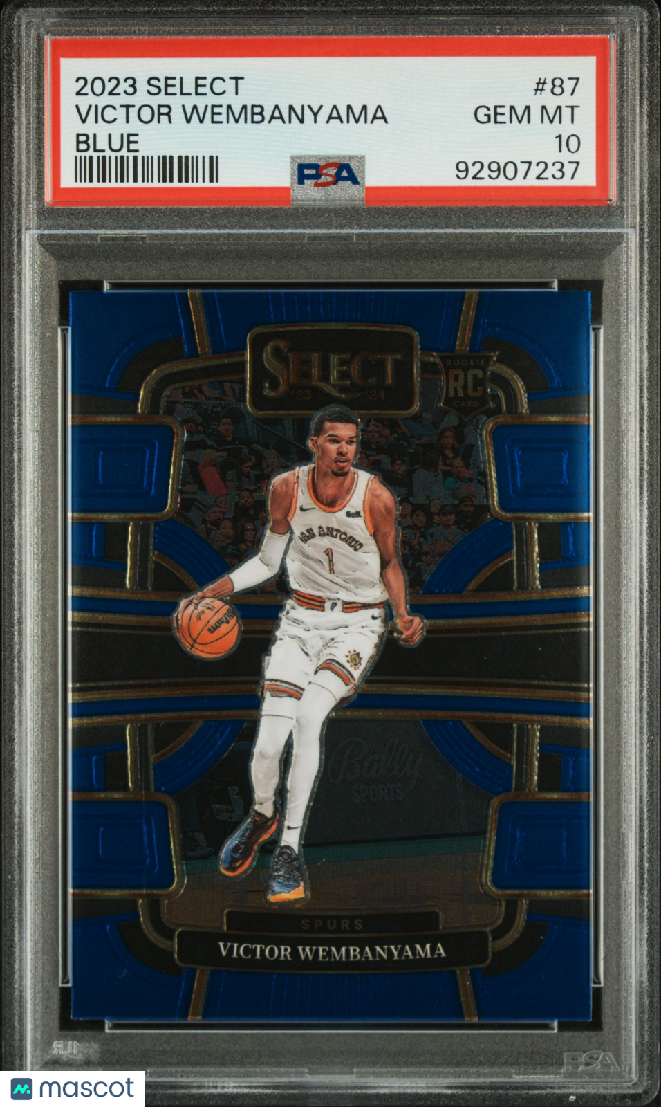 2023 Panini Select Basketball—Victor Wembanyama #87 Blue —PSA 10