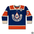 Upper Deck Authenticated - Connor McDavid Autographed Royal Blue Adidas Edmonton Oilers 2023 Heritage Classic Authentic Jersey