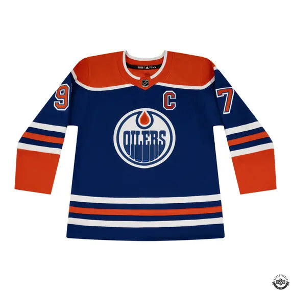 Upper Deck Authenticated - Connor McDavid Autographed & Inscribed "700 PTS 10/12/22" Blue Adidas Edmonton Oilers Jersey