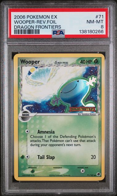 PSA 8 - 2006 POKEMON EX DRAGON FRONTIERS #71 WOOPER-REV.FOIL DRAGON FRONTIERS