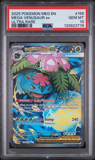 PSA 10 - 2025 POKEMON MEG EN-MEGA EVOLUTION #155 MEGA VENUSAUR ex ULTRA RARE