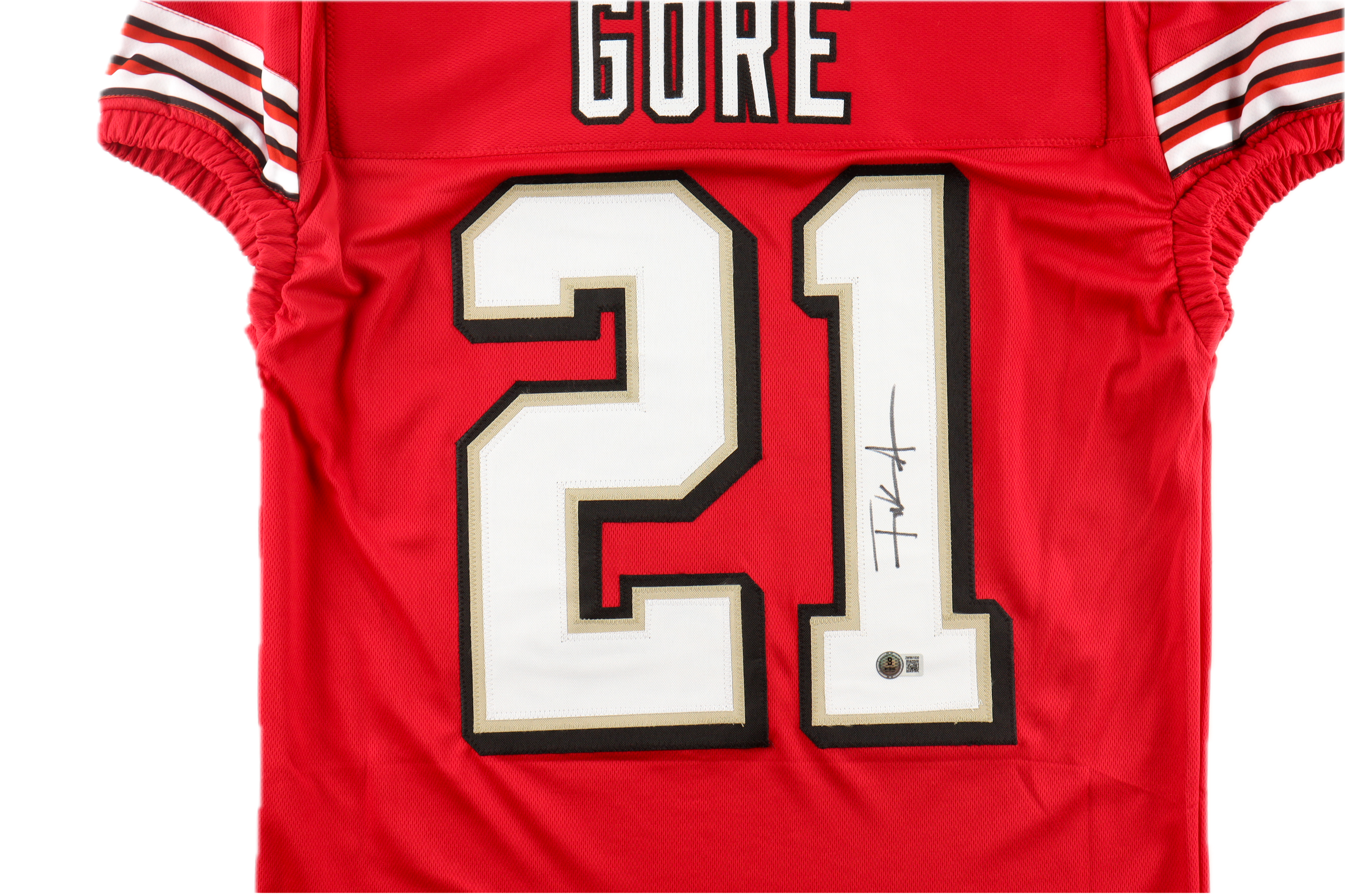 Frank Gore Autographed Signed Custom 49er's Jersey - Beckett Certified