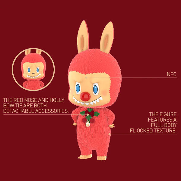 Pop Mart x THE MONSTERS: Giant 2.5-Foot MEGA Labubu TEC 1000% Winter Holiday Flocked Figure Doll (1pc)