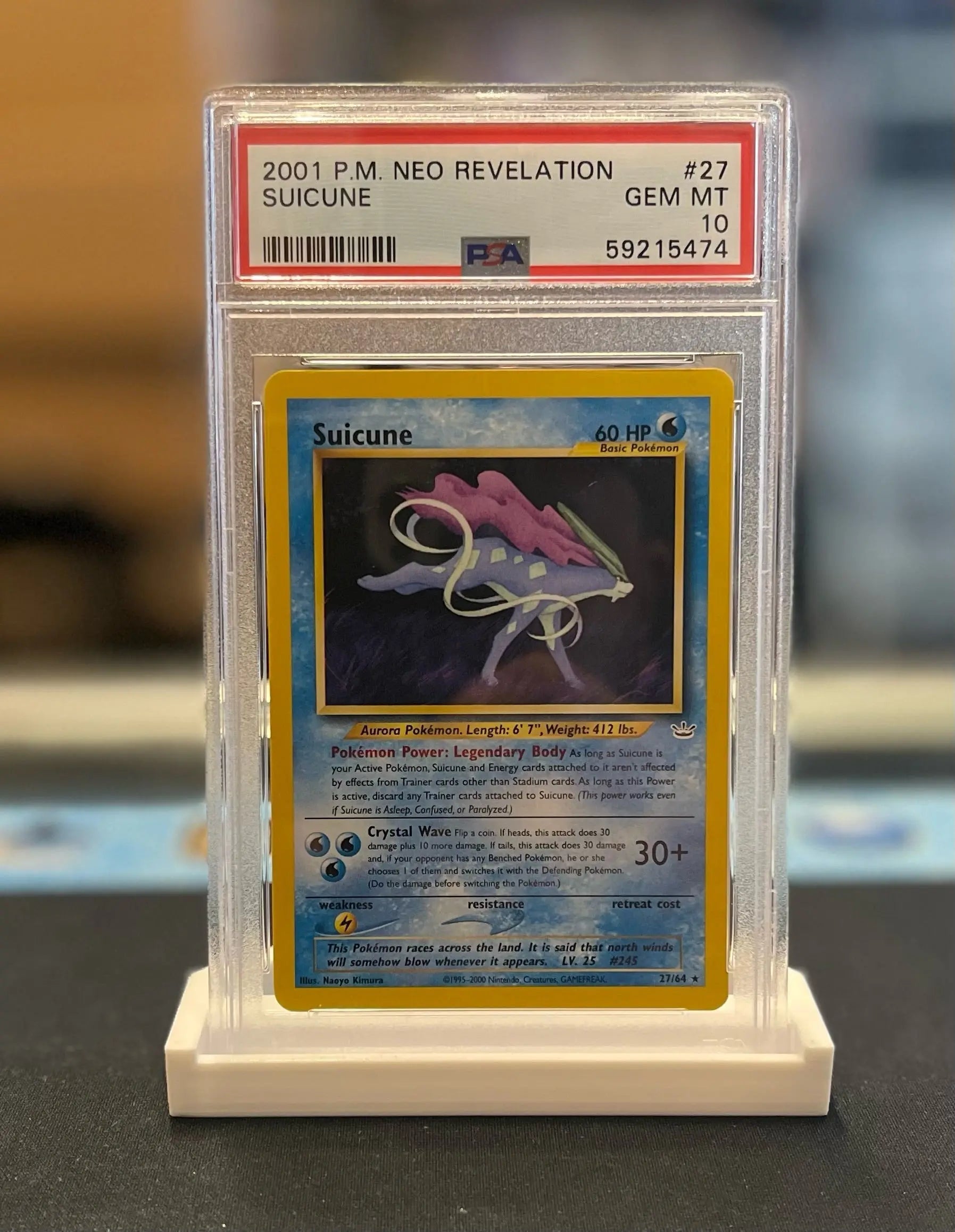 PSA 10 - 2001 Pokemon Neo Revelation Suicune