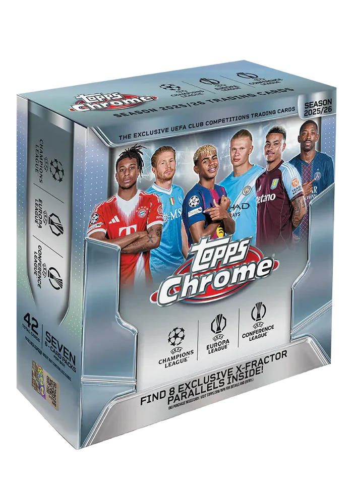 2025-26 Topps Chrome® UEFA Club Competitions Value Mega Box