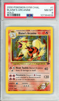 Pokemon Graded: Blaine's Arcanine 1/132 Gym Challenge (2000) Holo PSA 8
