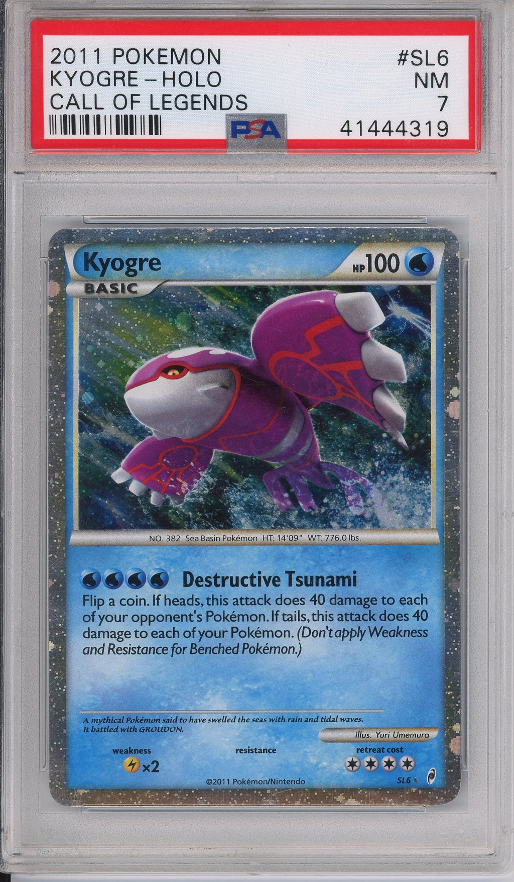 Pokemon Graded: Kyogre Holo PSA 7