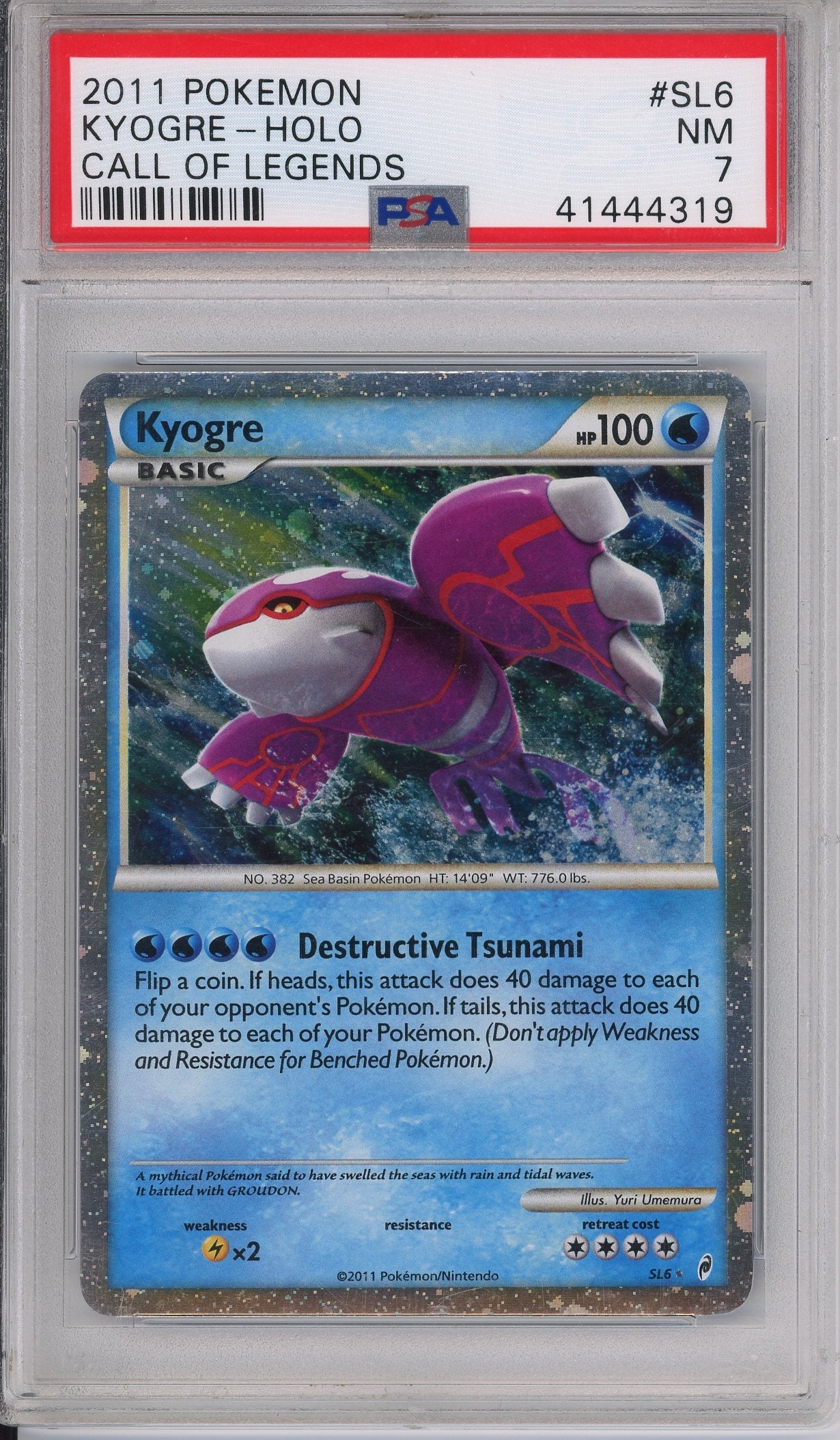 Pokemon Graded: Kyogre Holo PSA 7