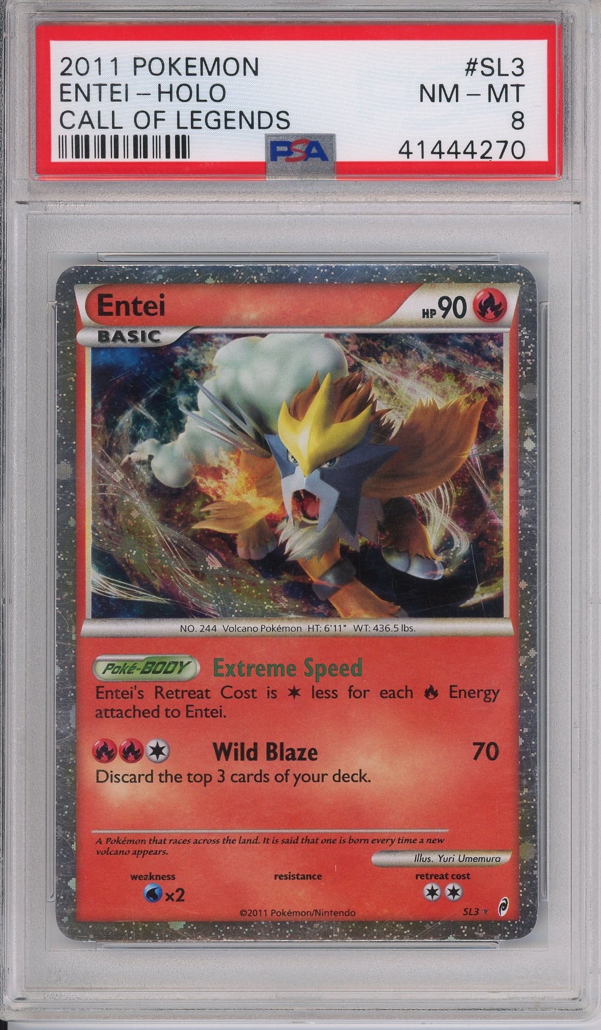 Pokemon Graded: Entei Holo PSA 8