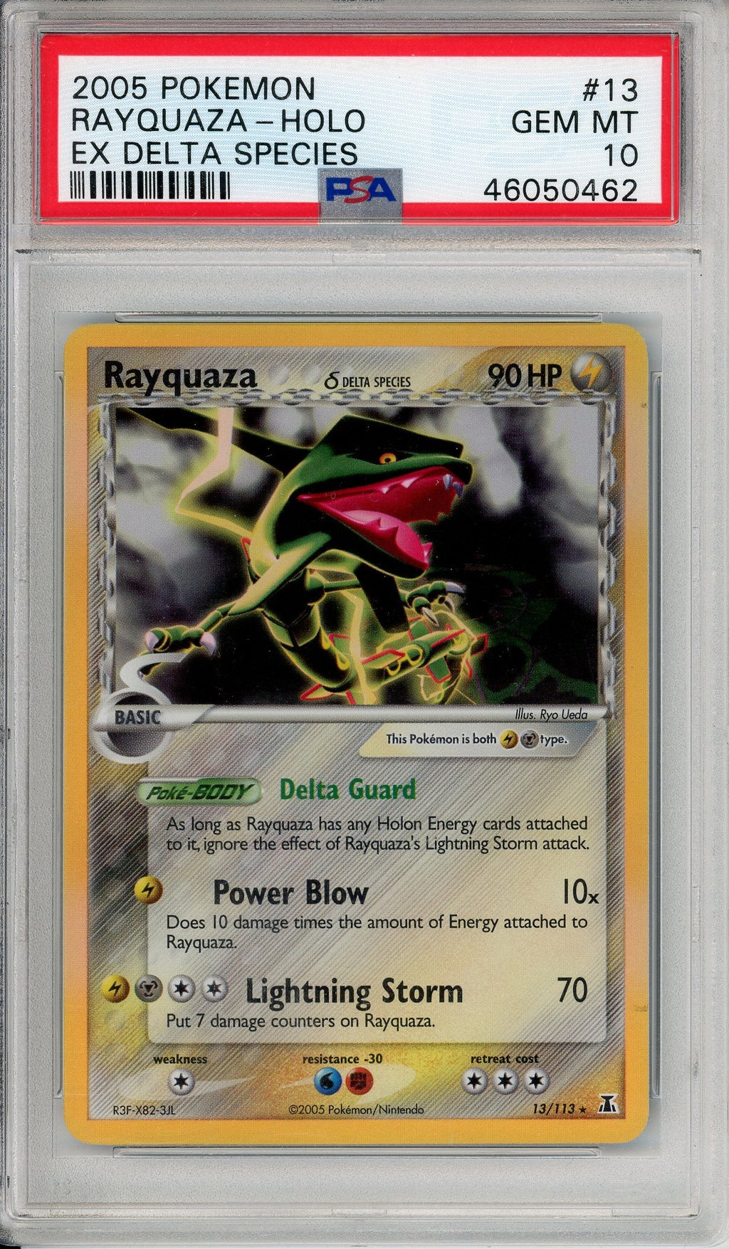 Pokemon Graded: Rayquaza 13/113 EX Delta Species (2005) Holo PSA 10