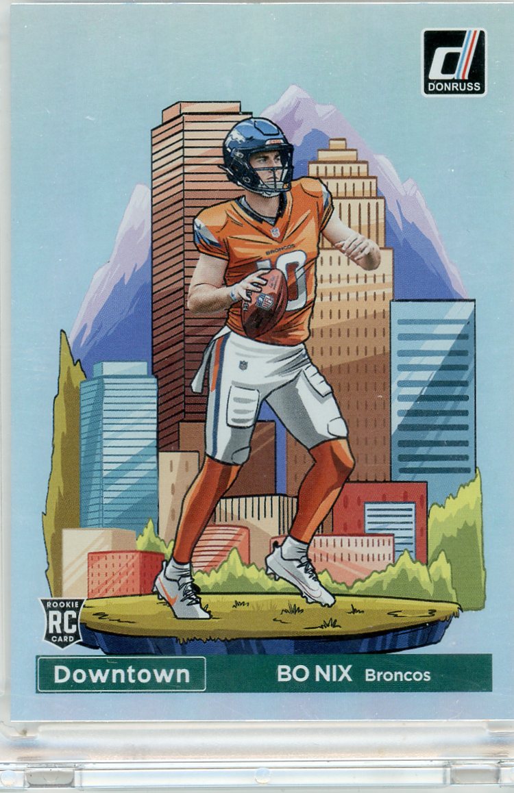 Bo Nix 2024 Panini Donruss Downtown Rookie Card