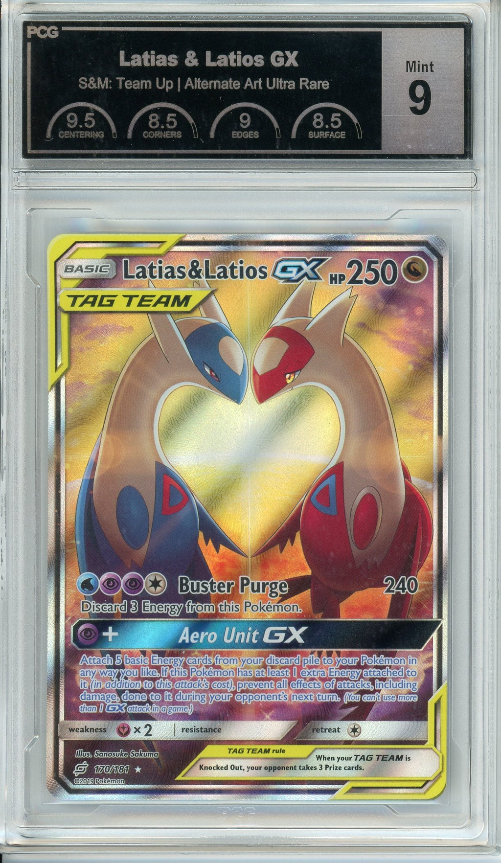 Pokemon Graded: Latias & Latios GX PCG 9