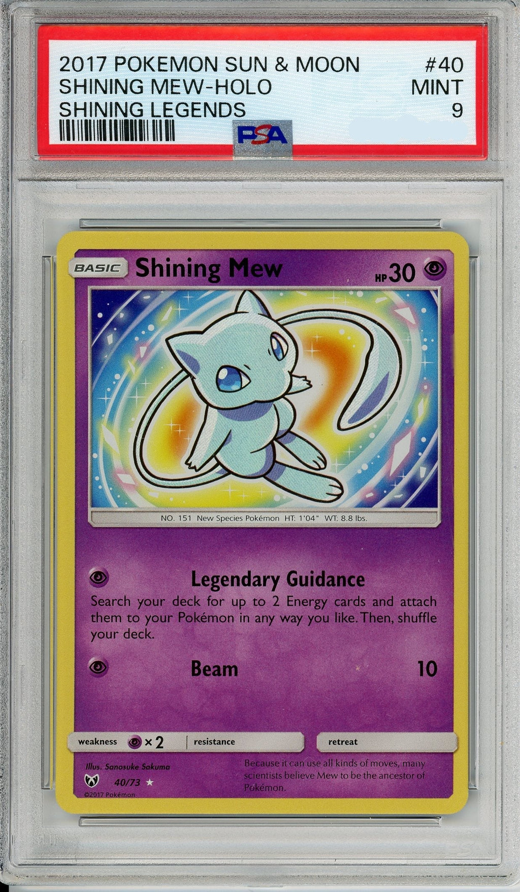 Pokemon Graded: Shining Mew PSA 9