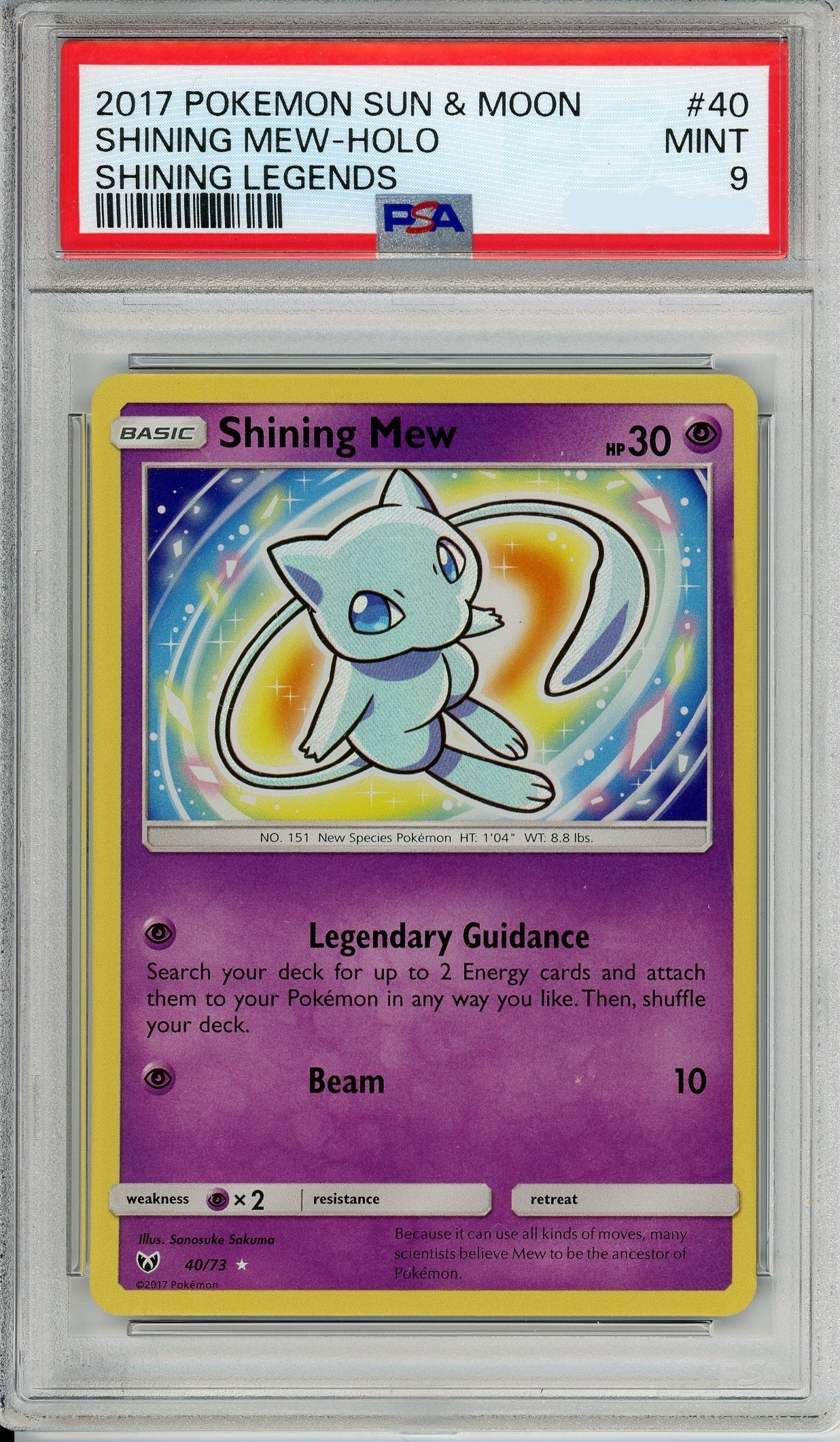 Pokemon Graded: Shining Mew PSA 9