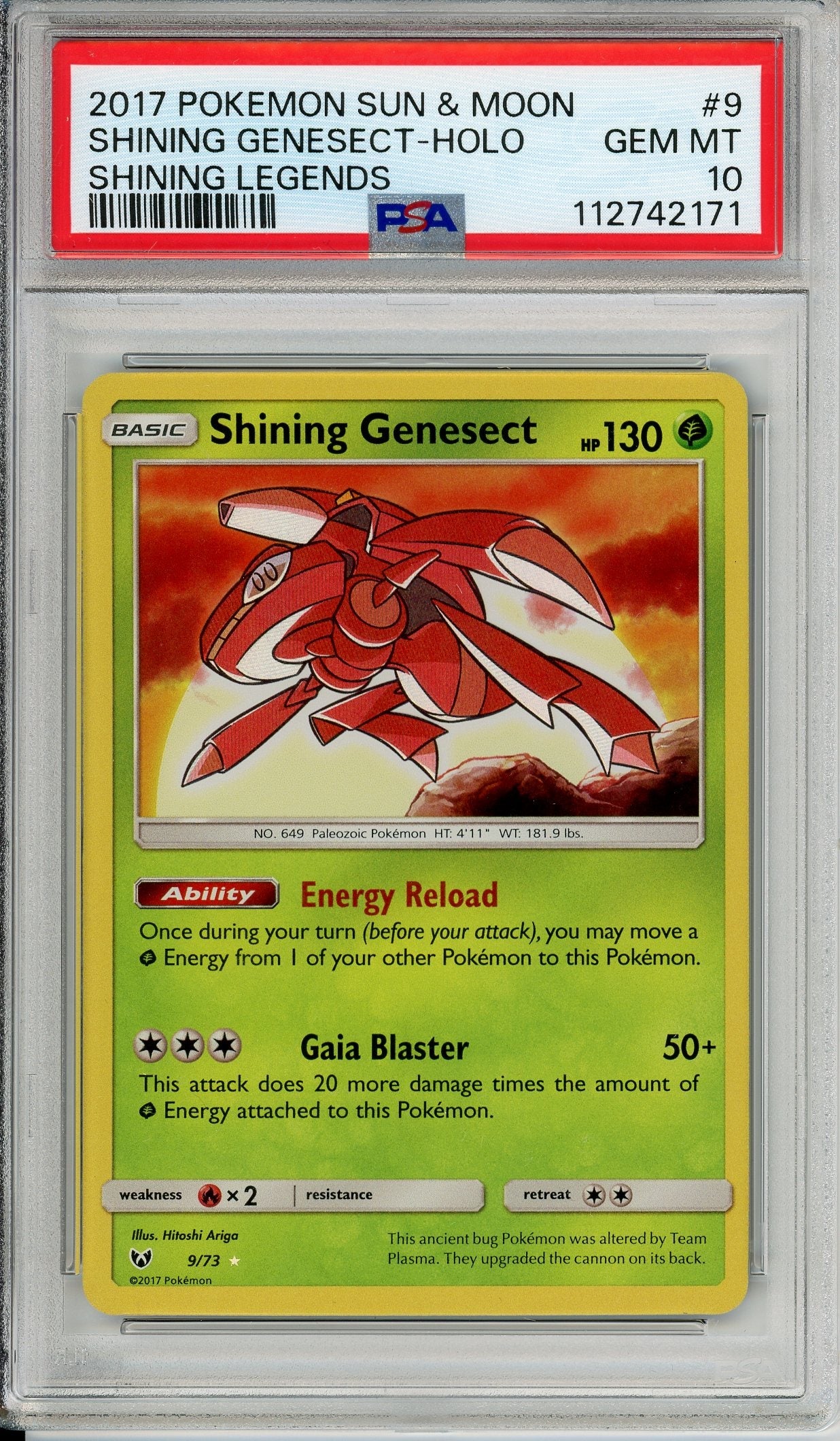 Pokemon Graded: Shining Genesect PSA 10