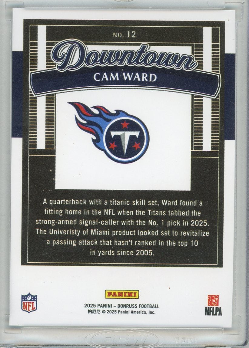 Cam Ward 2025 Panini Donruss Downtown RC
