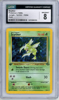 Scyther 1999 Pokémon Jungle 1st Edition 10/64 CGC 8