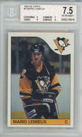 Mario Lemieux 1985 Topps Rookie Card #9 BGS 7.5