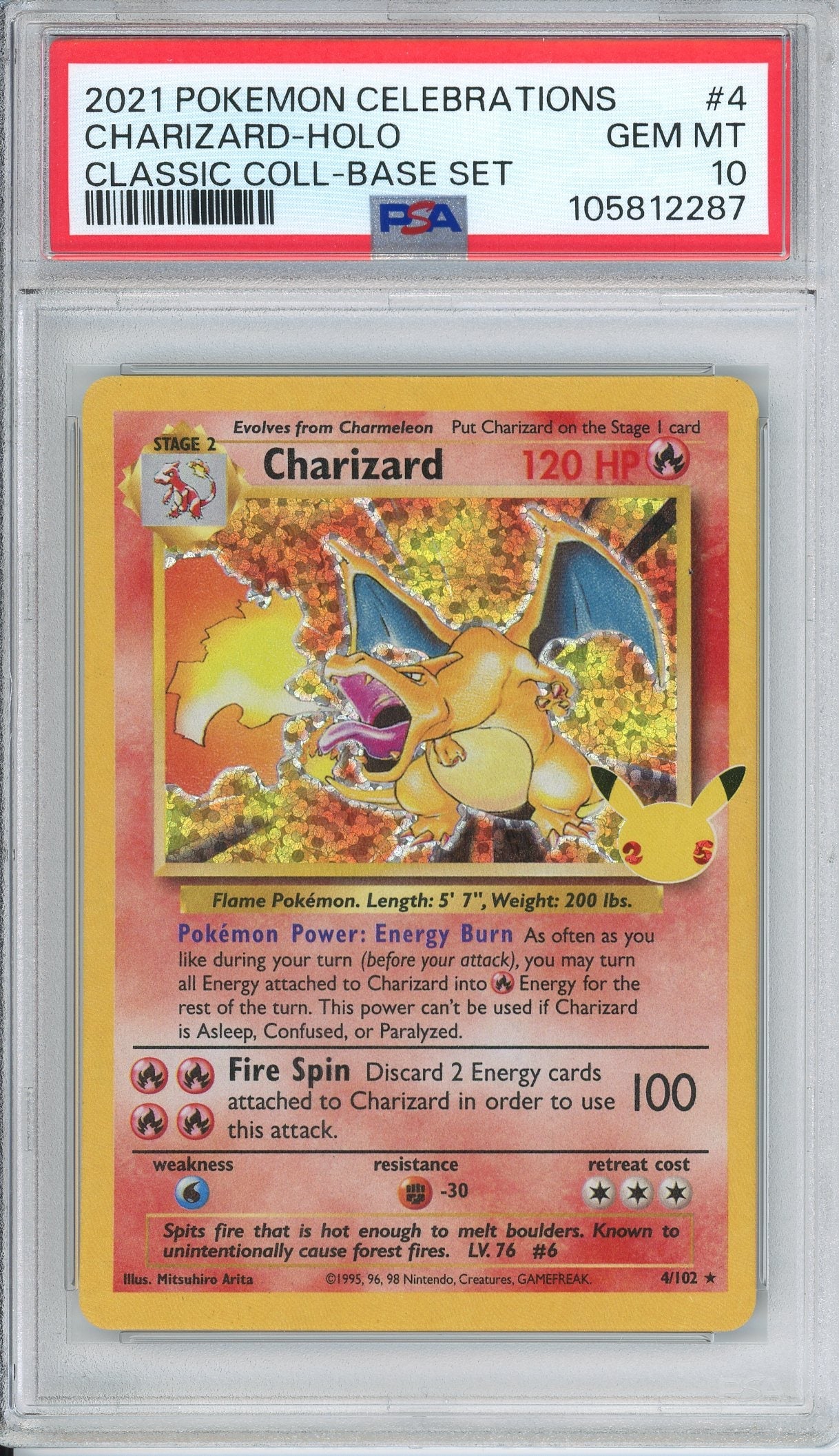 Pokemon Graded: Charizard Celebrations Holo PSA 10