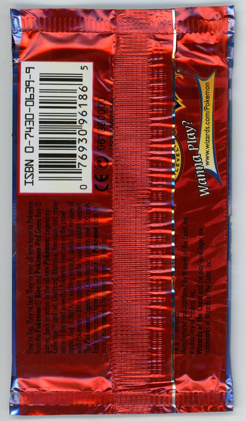 Pokemon: Legendary Collection HEAVY Booster Pack - (21.27 Grams or Heavier) - Random Pack Art