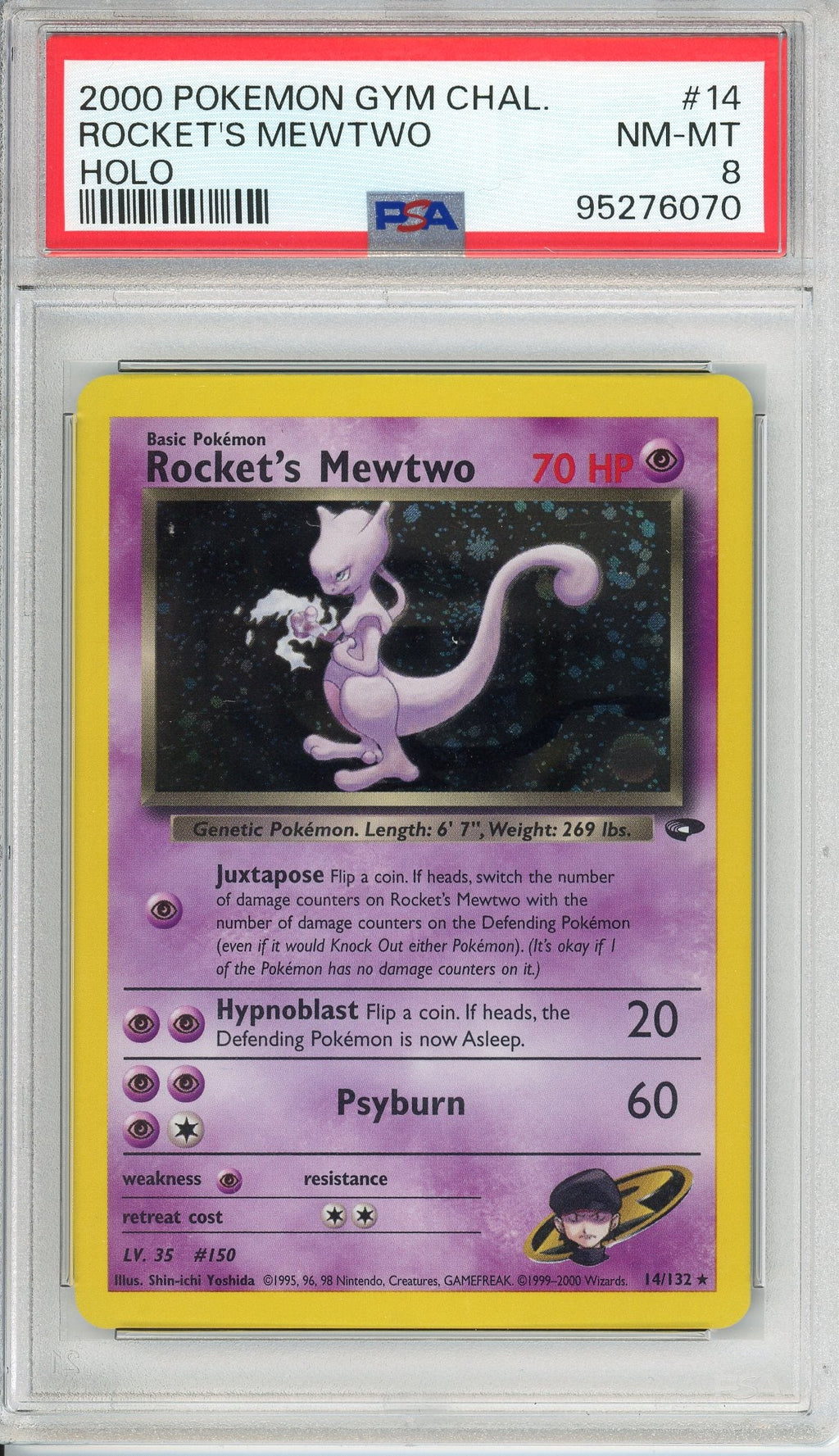 Pokemon Graded: Rocket's Mewtwo Holo PSA 8
