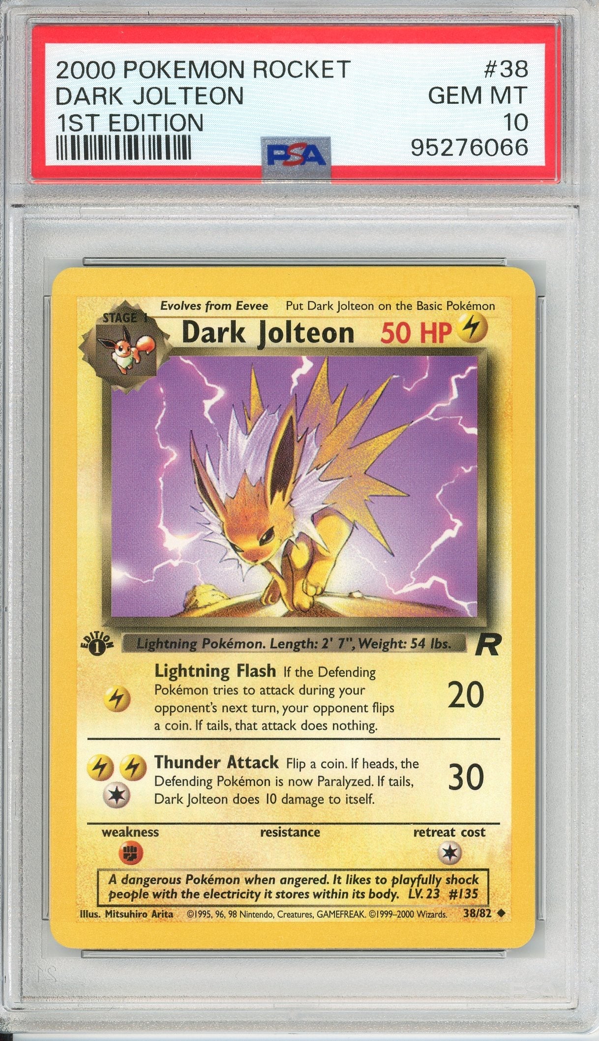 Pokemon Graded: Dark Jolteon 1st Edition PSA 10