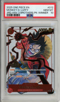 One Piece Graded: Monkey. D. Luffy ST01-012 3rd Anniversary Winner Foil PSA 10