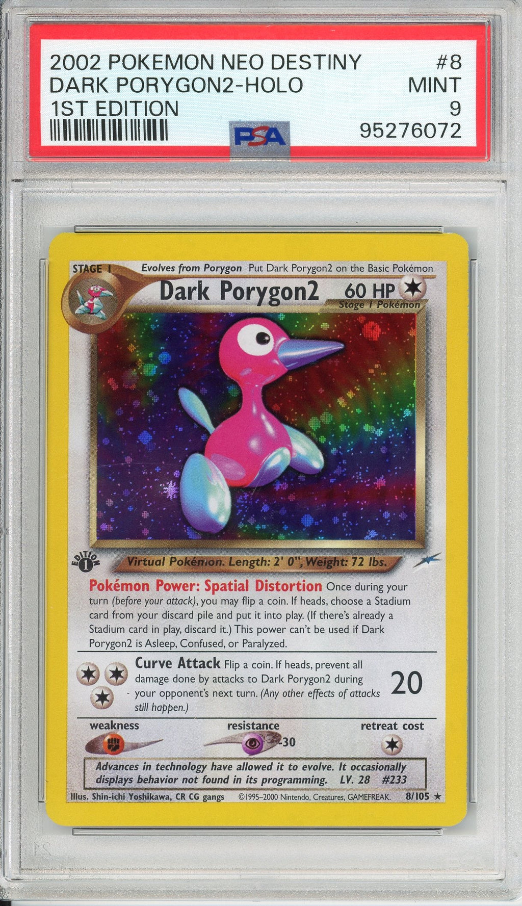 Pokemon Graded: Dark Porygon2 1st Edition PSA 9