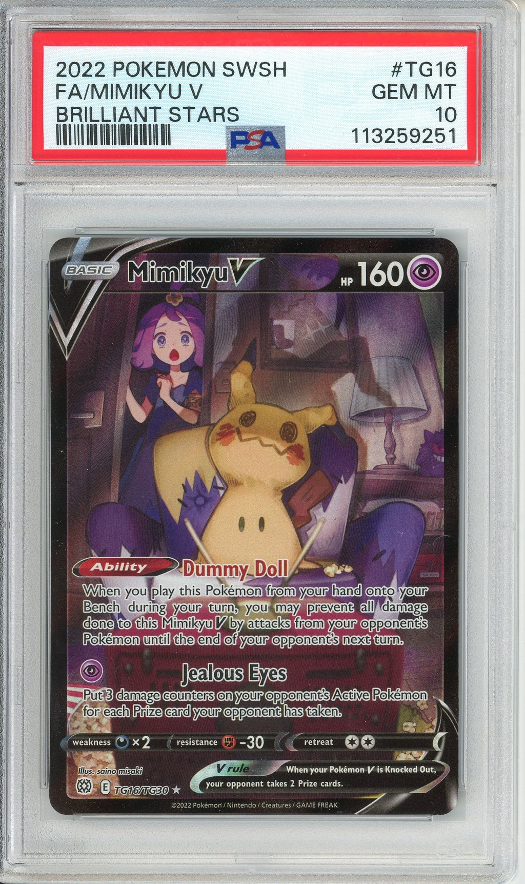 Pokemon Graded: MImikyu V PSA 10