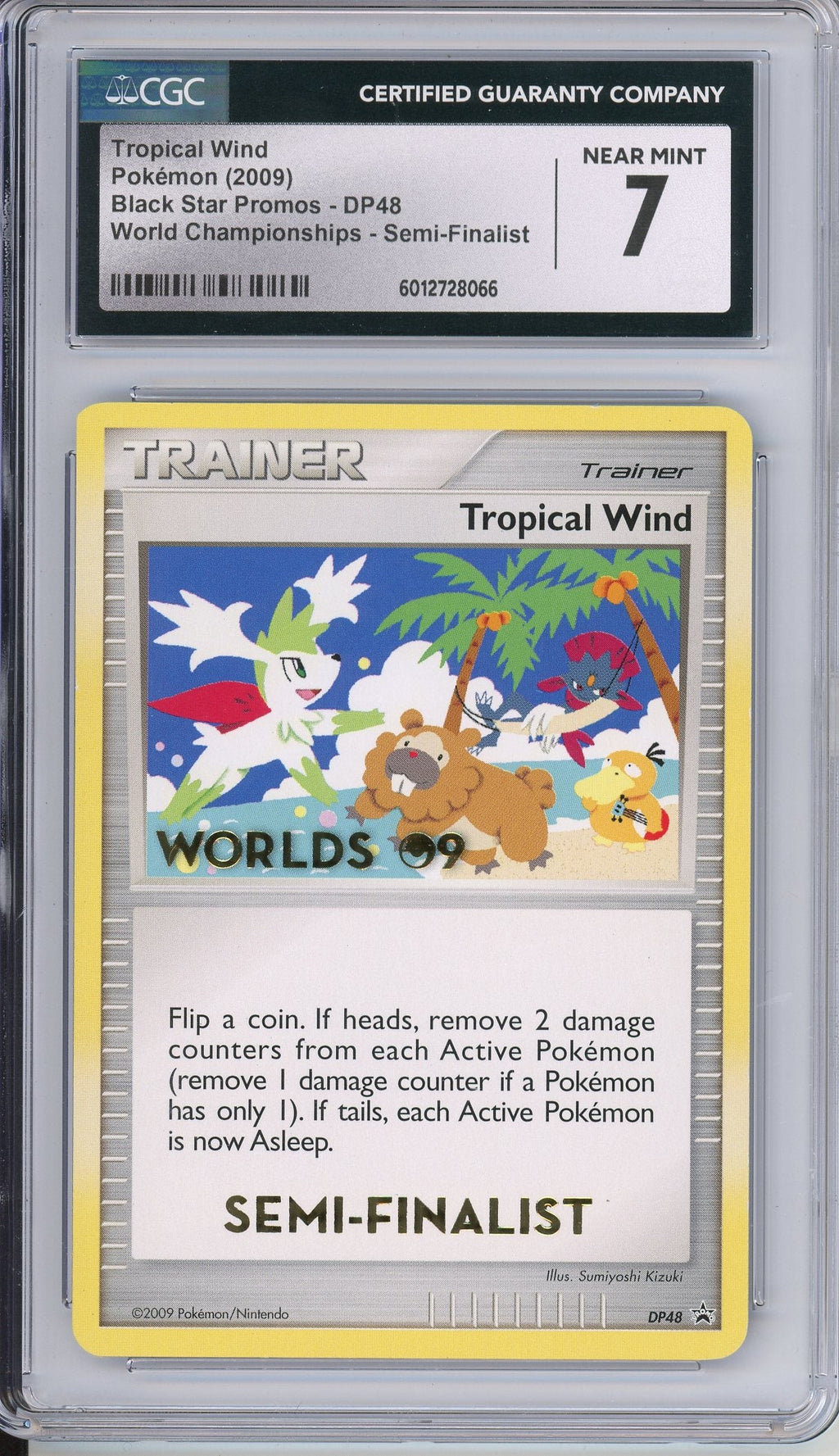 Pokemon Graded: Tropical Wind #DP48 Black Star Promo World Championships 2009 Semi-Finalists CGC 7
