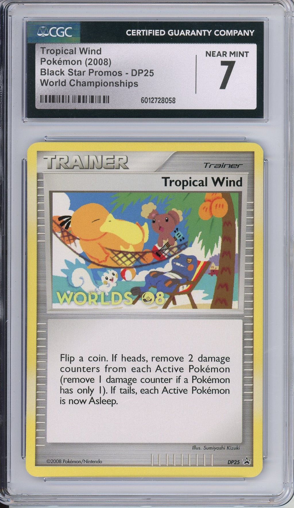 Pokemon Graded: Tropical Wind #DP25 Black Star Promo World Championships 2008 CGC 7