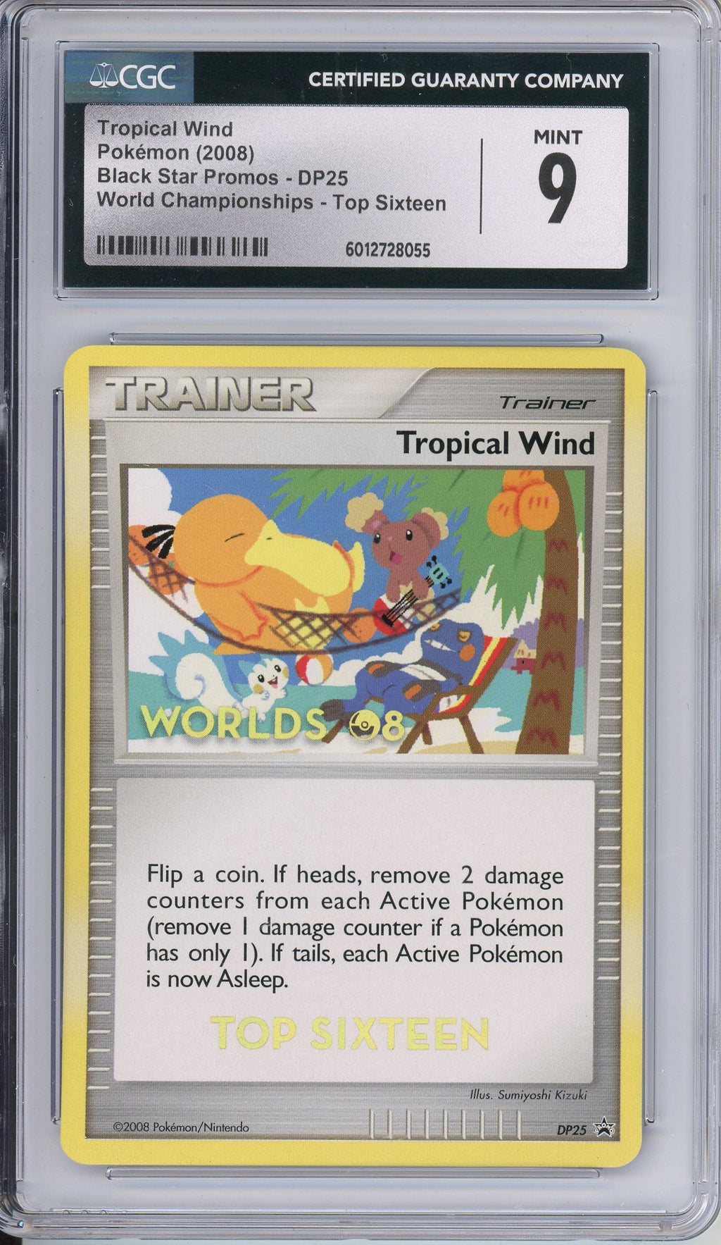 Pokemon Graded: Tropical Wind #DP25 Black Star Promo World Championships Top 16 CGC 9