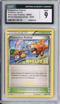 Pokemon Graded: Champions Festival #BW95 Black Star STAFF Promo World Championships 2013 CGC 9