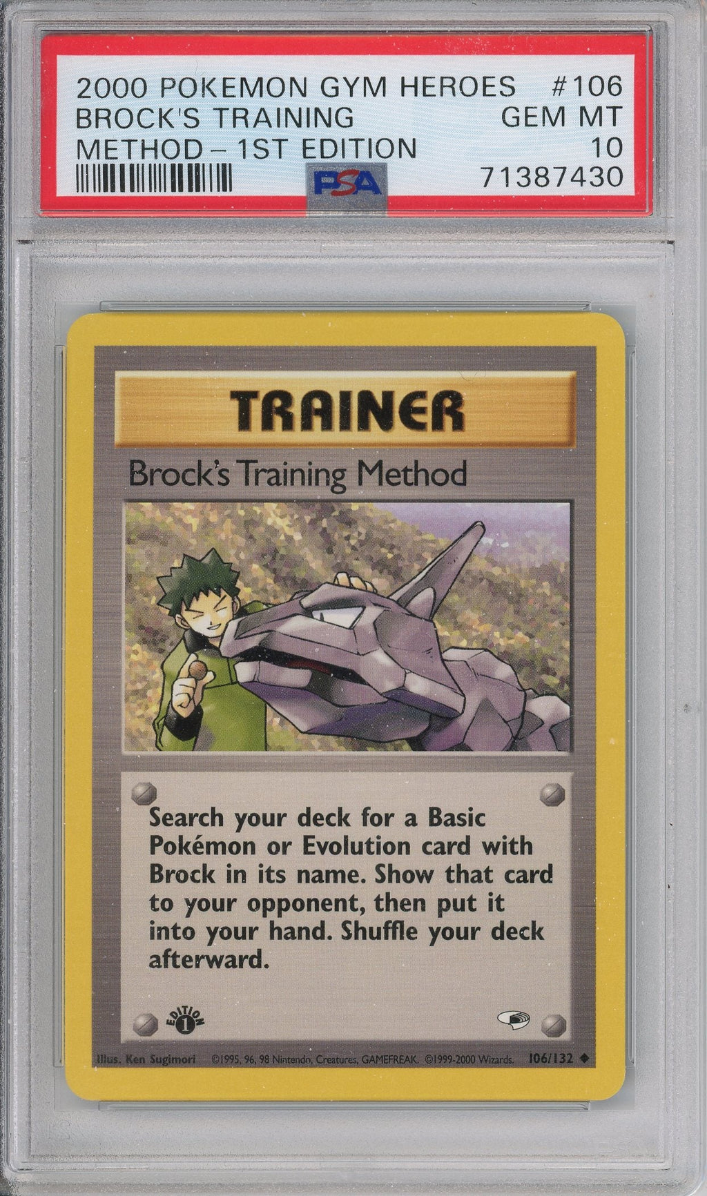 Pokemon Graded: Brock's Training Method PSA 10