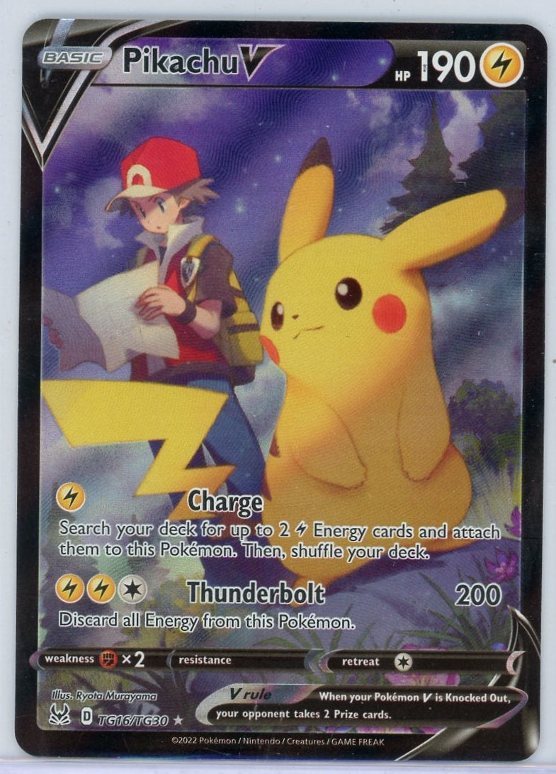 Pikachu V 2022 Pokémon Lost Origin #TG16/TG30