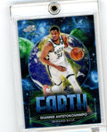 Giannis Antetokounmpo 2025 Topps Cosmic Chrome Planetary Pursuit Earth