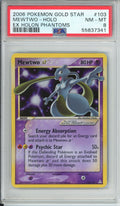Pokemon Graded: Mewtwo Gold Star 103/110 Ex Holon Phantoms (2006) Holo PSA 8